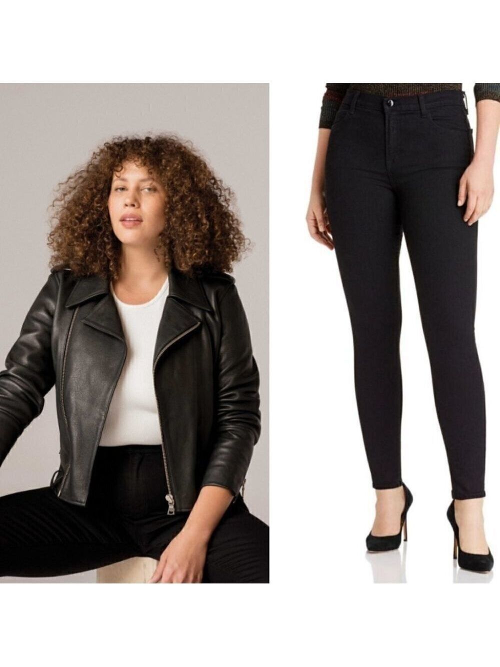 J Brand | Maria plus size hi-rise Vanity skinny jeans in black